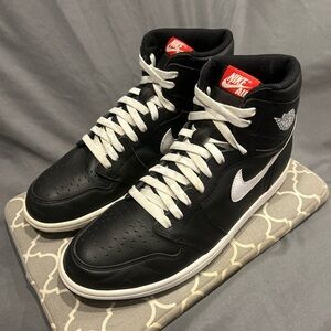 Jordan Black and White Athletic Shoes